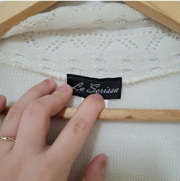 Vintage Cottagecore Crochet Knit Cardigan - Picture 6 of 6